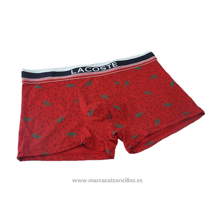 Boxer Lacoste Hombre Prints Colors Rojo Verde